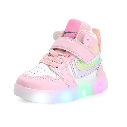 Toddlers Light Up Casual High Top Sneakers - Kiddzland