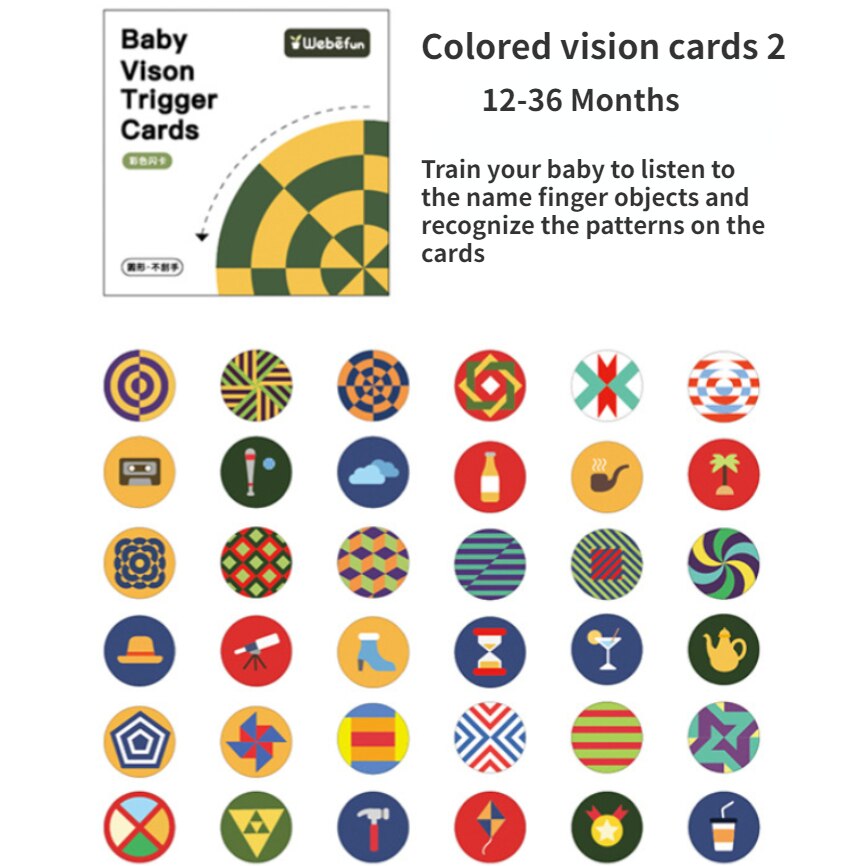 Montessori Black and White High Contrast Baby Visual Simulation Flash Cards - Kiddzland