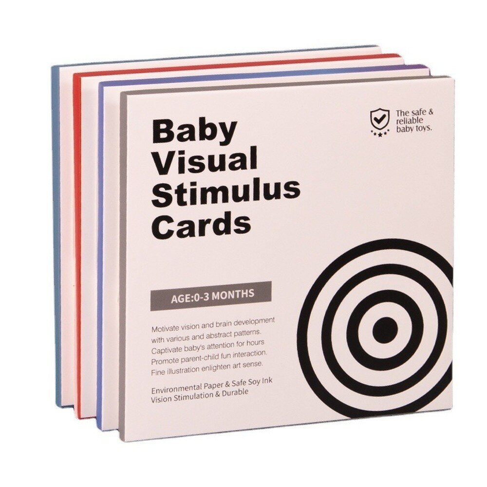 Montessori Black and White High Contrast Baby Visual Simulation Flash Cards - Kiddzland