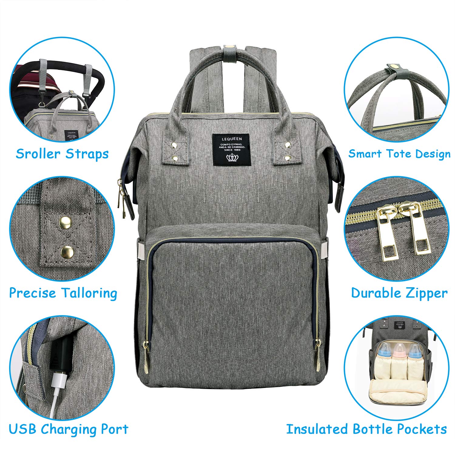 Waterproof Travel Maternity Diaper Bag - Kiddzland