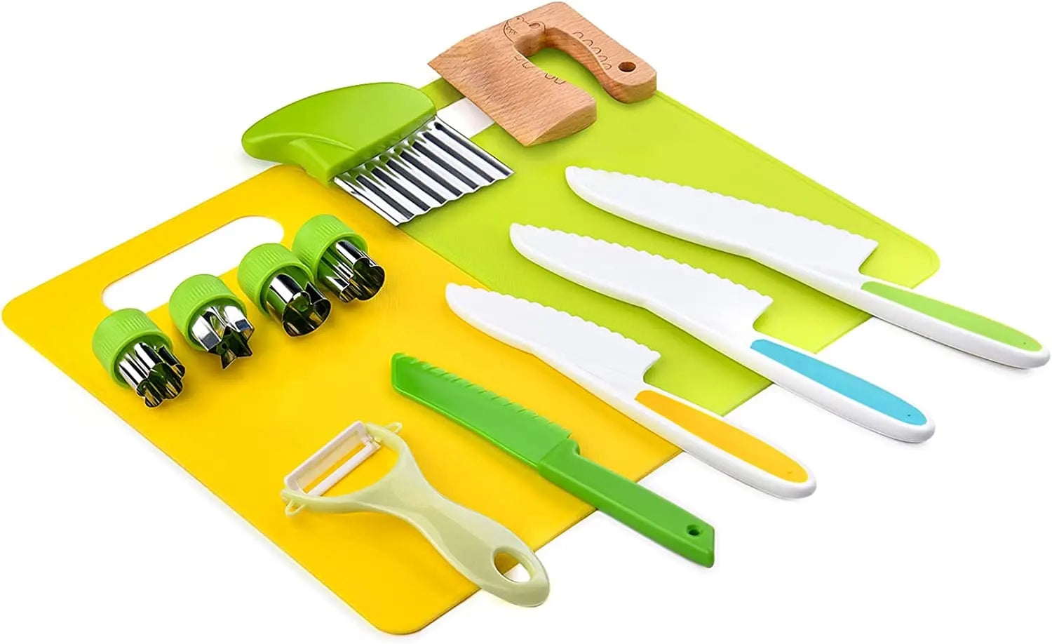 13 Pieces Montessori Kitchen Cooking Sets Real-Toddler Safe Knives Set - Kiddzland