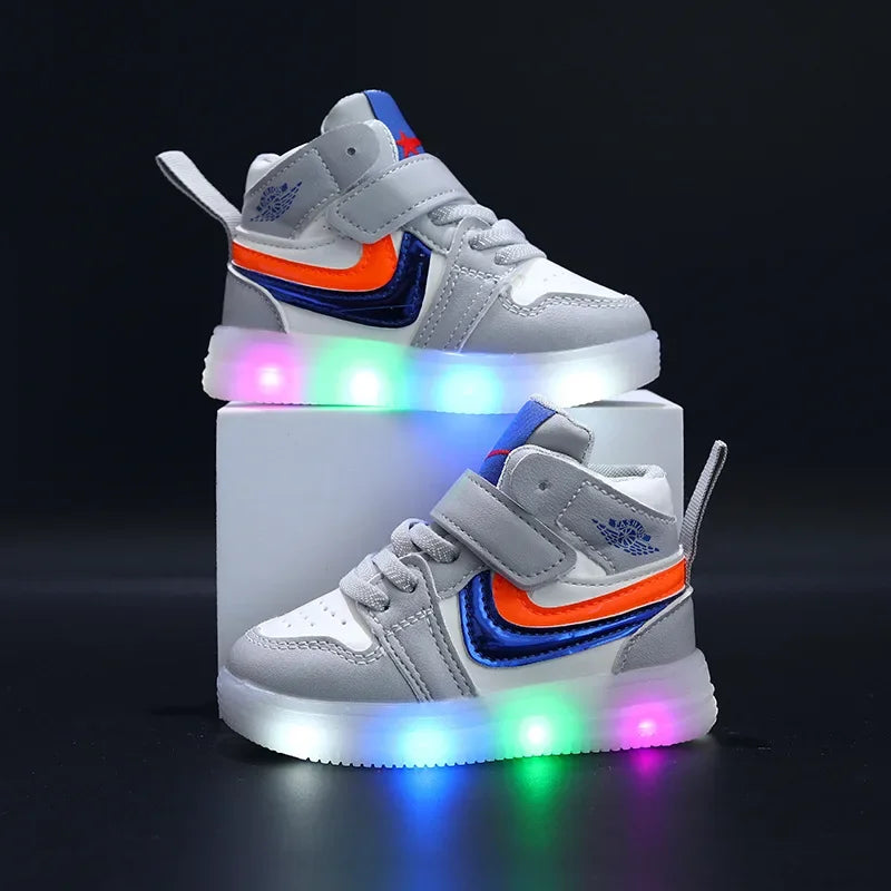 Toddlers Light Up Casual High Top Sneakers - Kiddzland