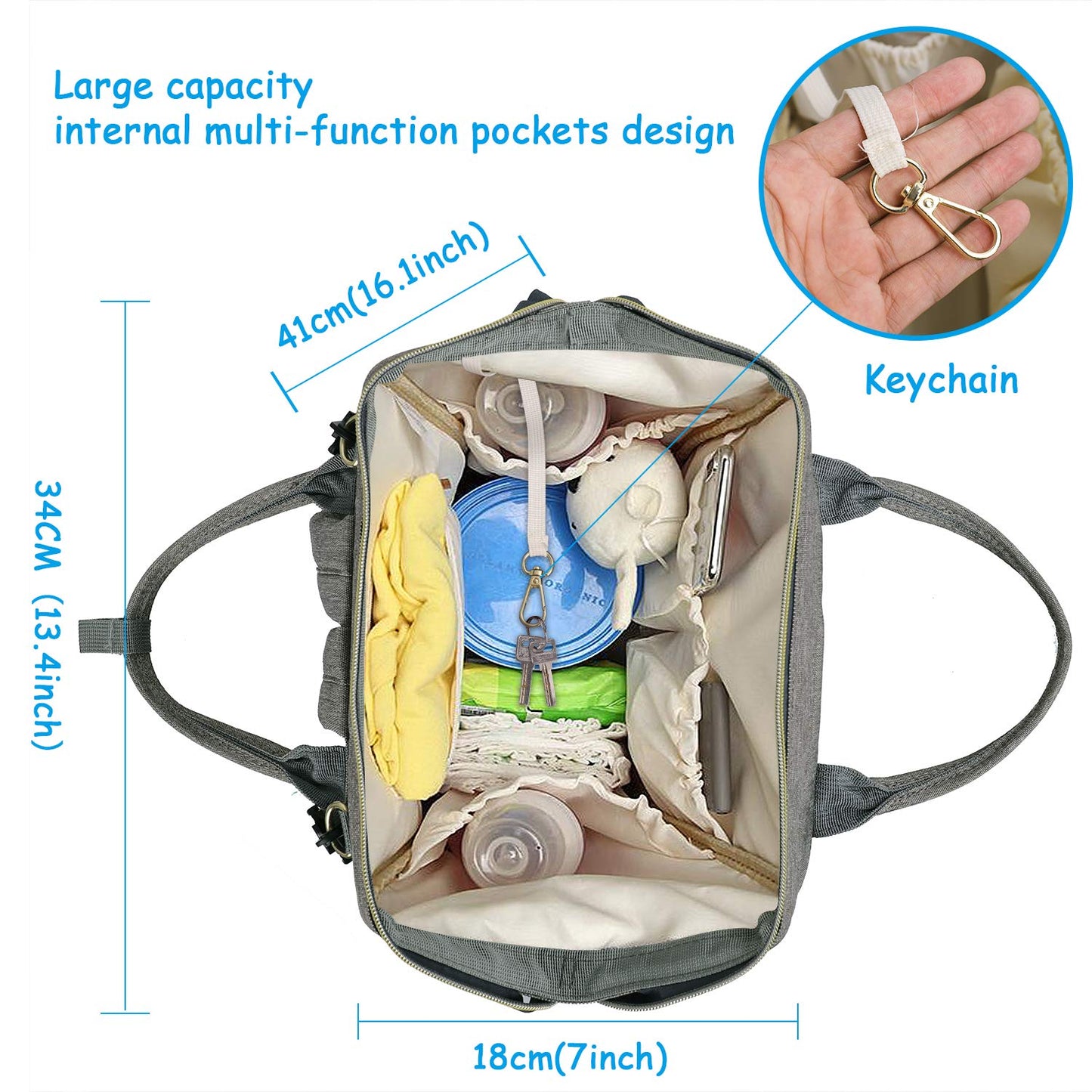 Waterproof Travel Maternity Diaper Bag - Kiddzland